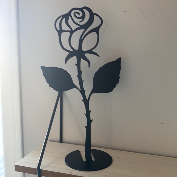 Metal art Rose stem anniversary birthday gift for love of your life - Picture 2 of 8